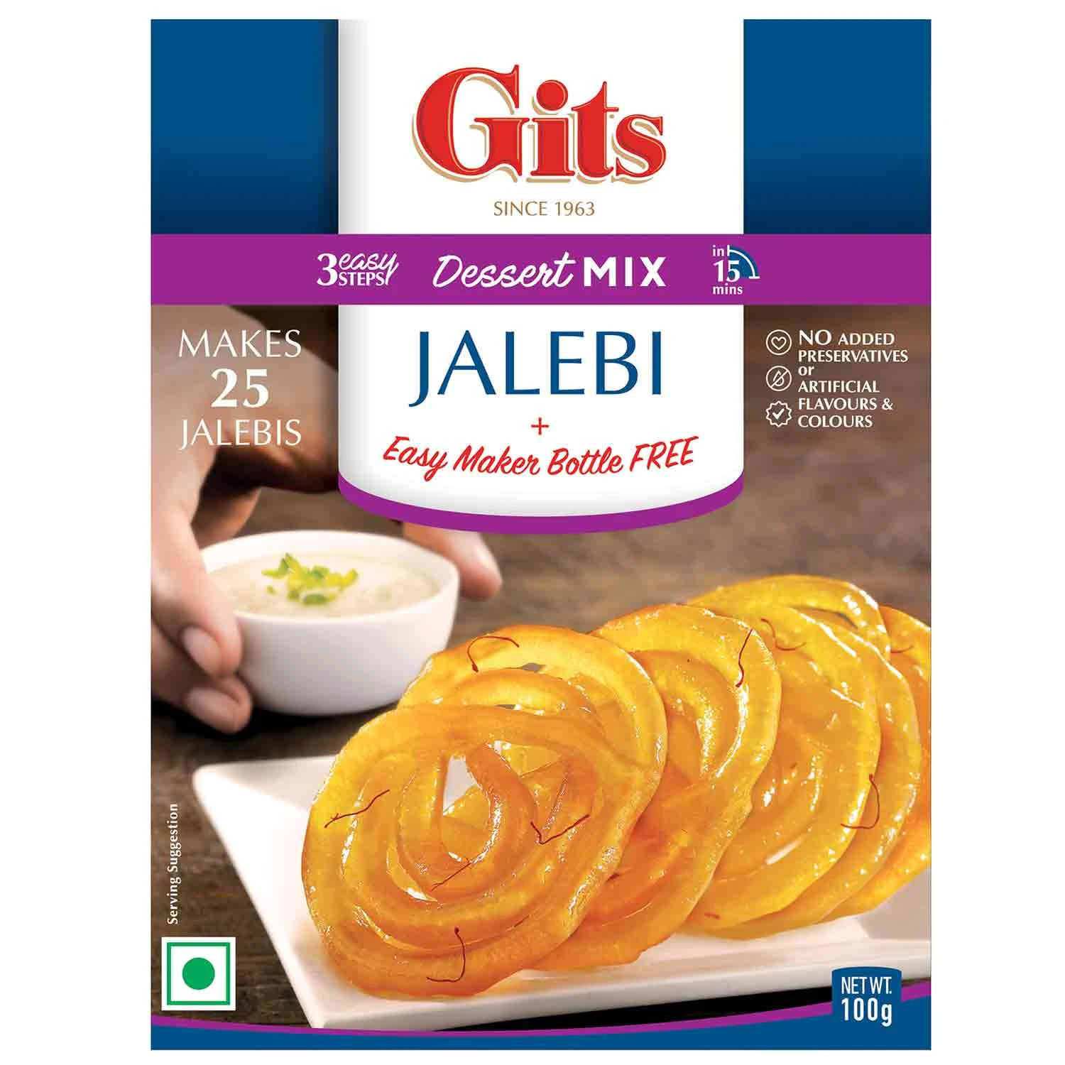 Gits Jalebi Mix With Maker 120 GM