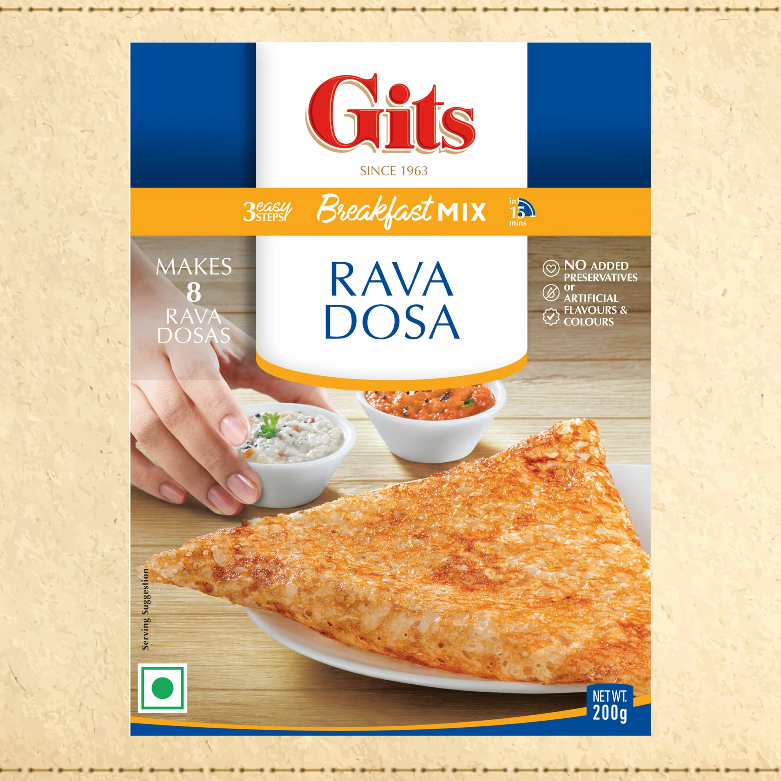 Gits Rava Dosa Mix 500 GM