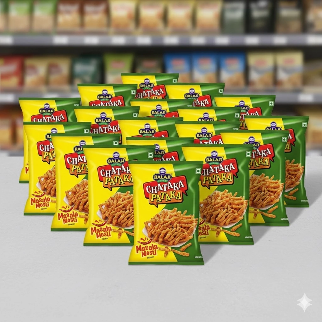 Balaji Chataka Pataka 45 GM 15 piece.